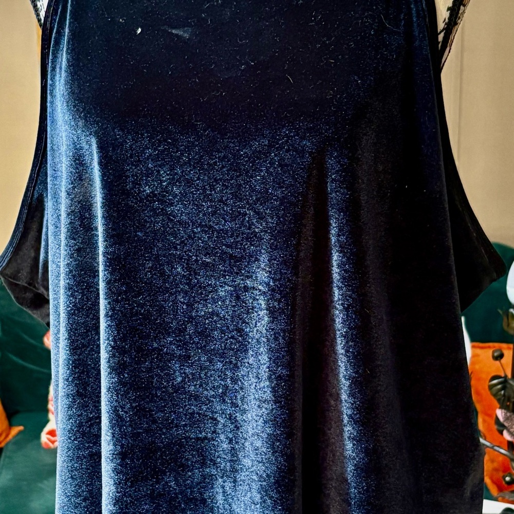 Elegant Velvet Black Women's Top